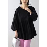 BLACK | ブラウス 長袖 ボリューム袖 | BONJOUR SAGAN