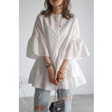 WHITE | アシメフリルシャツ 77-002923 | BONJOUR SAGAN