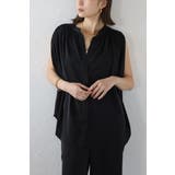 マットサテンノースリブラウス×パンツセットアップ 77-003664 | BONJOUR SAGAN | 詳細画像2 