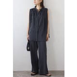 マットサテンノースリブラウス×パンツセットアップ 77-003664 | BONJOUR SAGAN | 詳細画像21 
