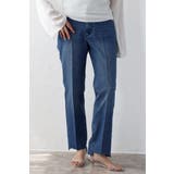 BLUE | ステップカットテーパードデニムパンツ 77-003671 | BONJOUR SAGAN