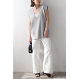 サマーニットVネックボクシーベスト 77-003720 | BONJOUR SAGAN | 詳細画像2 