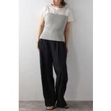 ウエストシェイプリブニットキャミソール 77-003722 | BONJOUR SAGAN | 詳細画像1 