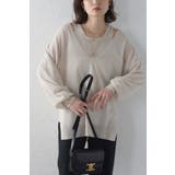 LIGHT-BEIGE | シアーニットアメスリタンク×Vネックプルオーバーセット 77-003793 | BONJOUR SAGAN