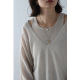 シアーニットアメスリタンク×Vネックプルオーバーセット 77-003793 | BONJOUR SAGAN | 詳細画像18 