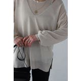 シアーニットアメスリタンク×Vネックプルオーバーセット 77-003793 | BONJOUR SAGAN | 詳細画像19 