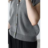 ゴールド釦ボクシーニットベスト 77-003817 | BONJOUR SAGAN | 詳細画像30 