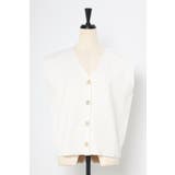 ゴールド釦ボクシーニットベスト 77-003817 | BONJOUR SAGAN | 詳細画像34 