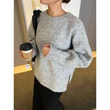 ウールタッチラウンドネックリブニット 88-003151 | BONJOUR SAGAN | 詳細画像1 