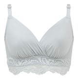 アッシュブルー | 綿混ストレッチハイブリッドハートカップブラ２５ | BRADELIS NEW YORK
