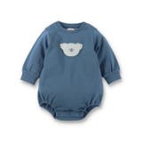 ネイビーブルー | 【あにまるシリーズ】発泡プリント長袖カバーオール 子供服 キッズ | ブランシェス