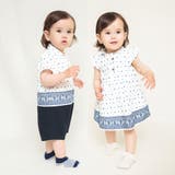 プロヴァンスプリントシャツレイヤード半袖カバーオール 子供服 キッズ | ブランシェス | 詳細画像14 