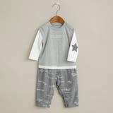 杢グレー | 星モチーフ長袖カバーオール | ブランシェス