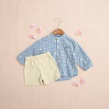 ブルー | 【おそろい】さくら刺繍長袖トップス&ボトムスセット | ブランシェス