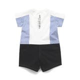 【キッズとリンクコーデ】異素材切り替え半袖カバーオール | ブランシェス | 詳細画像12 