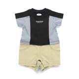 【キッズとリンクコーデ】異素材切り替え半袖カバーオール | ブランシェス | 詳細画像13 