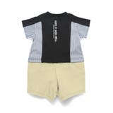 【キッズとリンクコーデ】異素材切り替え半袖カバーオール | ブランシェス | 詳細画像15 