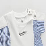 【キッズとリンクコーデ】異素材切り替え半袖カバーオール | ブランシェス | 詳細画像4 