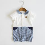 ネイビーブルー | 【ベビー】2WAY半袖カバーオール | ブランシェス