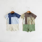 【おそろい】異素材切り替え半袖カーバーオール | ブランシェス | 詳細画像10 