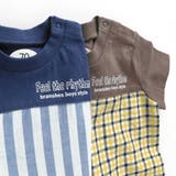 【おそろい】異素材切り替え半袖カーバーオール | ブランシェス | 詳細画像5 