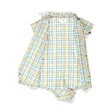 【おそろい】ぽこぽこ／サッカーチェック柄半袖カバーオール | ブランシェス | 詳細画像2 