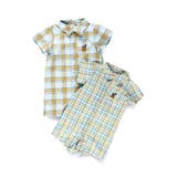 【おそろい】ぽこぽこ／サッカーチェック柄半袖カバーオール | ブランシェス | 詳細画像8 