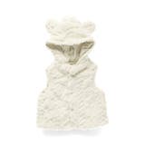 アイボリー | 【ベビー】ケーブル柄クマ耳ベスト | ブランシェス