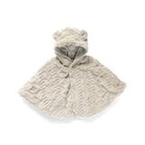 ライトベージュ | 【ベビー】ケーブル柄ケープ | ブランシェス