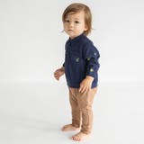 ネイビーブルー | 【おそろい】きんもくせい刺しゅうカバーオール | ブランシェス