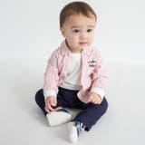 【おそろい】ストライプ柄ロゴ刺しゅう長袖カバーオール | ブランシェス | 詳細画像14 