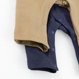 【おそろい】ストライプ柄ロゴ刺しゅう長袖カバーオール | ブランシェス | 詳細画像7 