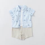 ブルー | 【おそろい】花刺しゅうカバーオールベビー ベビー小物 小花柄 | ブランシェス