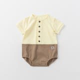 クリーム | リブ半袖カバーオール | ブランシェス