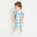 【おそろい】ブロックチェックカバーオール | ブランシェス | 詳細画像4 