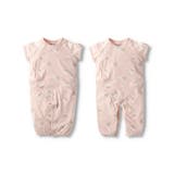 ピンク | うさぎ＆雲柄肌着付き半袖2WAYオール 子供服 キッズ | BRANSHES