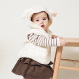 アイボリー | うさ耳ボアベスト 子供服 キッズ | ブランシェス