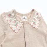 【ベビー】うしろフリルいちご刺繍衿長袖カバーオール | ブランシェス | 詳細画像12