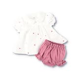 【ベビー/おそろい】チェリー刺しゅう半袖ブラウス+ブルマセット | ブランシェス | 詳細画像2