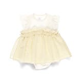 イエロー | 【おそろい】シャドーチェックカバーオール/綿100%/ワンピース | ブランシェス