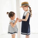 【おそろい】セーラー襟トップス&ボトムスセット ボーダー | ブランシェス | 詳細画像3