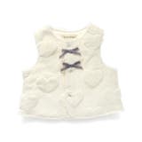 アイボリー | ハート総柄ボアベスト | ブランシェス