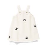 リボン総柄刺しゅうボアジャンパースカート リンクコーデ おそろい | ブランシェス | 詳細画像2 