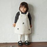 リボン総柄刺しゅうボアジャンパースカート リンクコーデ おそろい | ブランシェス | 詳細画像3 