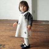 リボン総柄刺しゅうボアジャンパースカート リンクコーデ おそろい | ブランシェス | 詳細画像4 