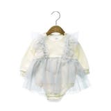 サックス | 【おそろい】チュールレイヤード風カバーオール | ブランシェス