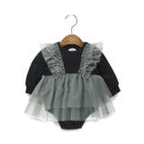 グレー | 【おそろい】チュールレイヤード風カバーオール | ブランシェス