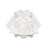 アイボリー | 【おそろい】リボン柄ドッキングカバーオール | ブランシェス