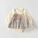 【おそろい】チェック柄ジャンパースカート風カバーオール | ブランシェス | 詳細画像2