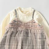 【おそろい】チェック柄ジャンパースカート風カバーオール | ブランシェス | 詳細画像4